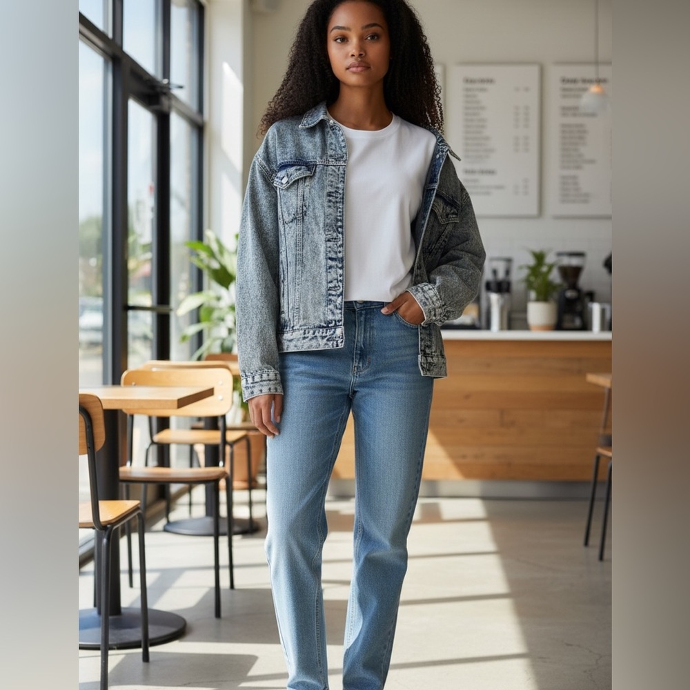 Vintage Y2K Wild Fable Blue Denim Jacket new without tags - Picture 11 of 11